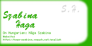 szabina haga business card